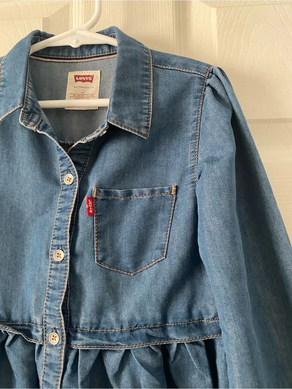 Levi's Blue Girls' Denim Shirt Dress